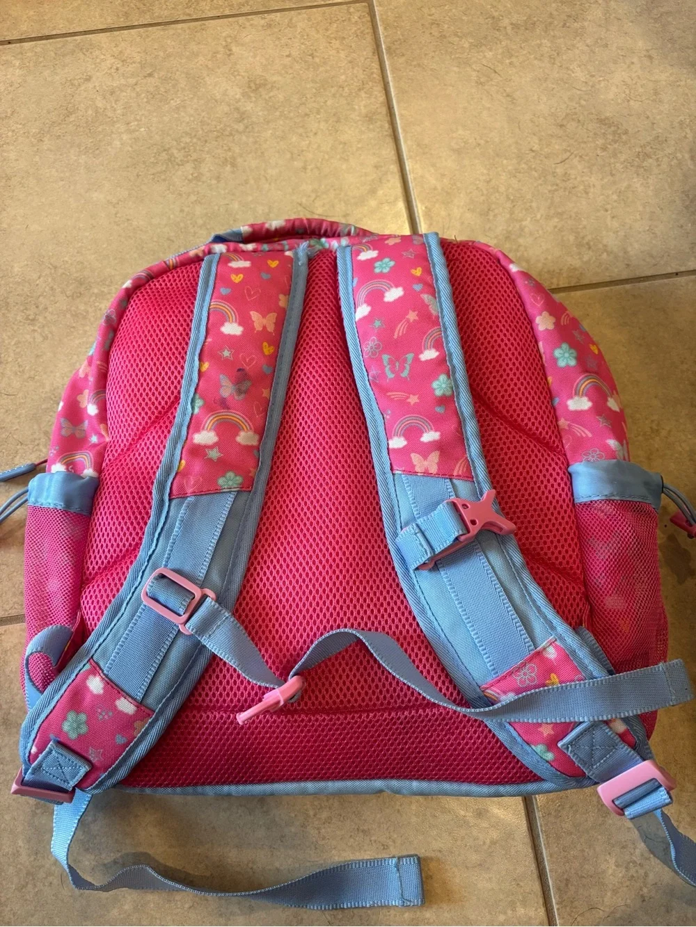 bentgo Kids Pink Rainbow & Butterflies Backpack